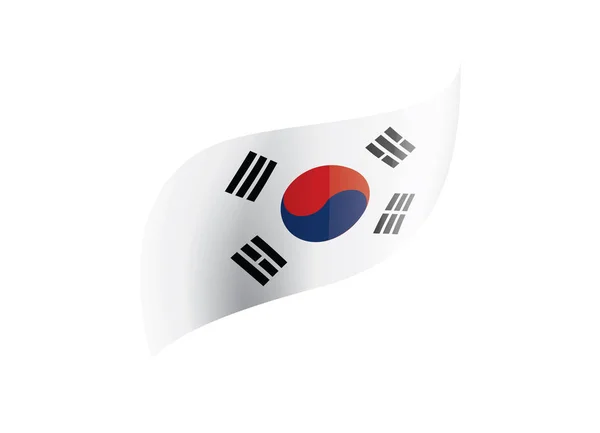 South Korean flag, vector illustration on a white background — Stock Vector