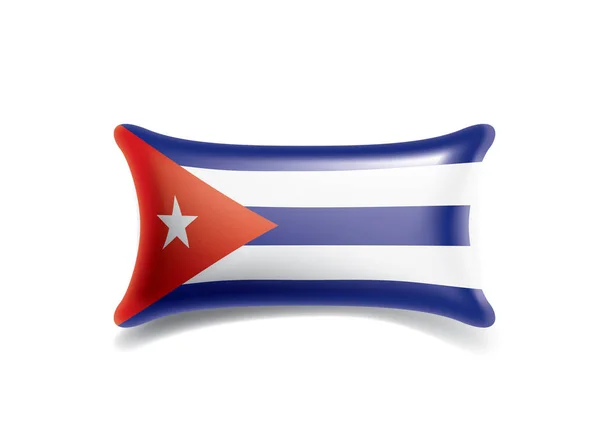Küba bayrağı, beyaz arkaplanda vektör illüstrasyonu — Stok Vektör