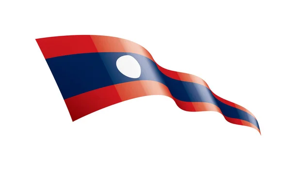 Drapeau Laos, illustration vectorielle sur fond blanc — Image vectorielle