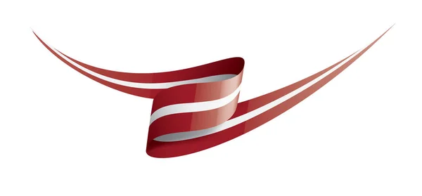Bandera de Letonia, ilustración vectorial sobre fondo blanco — Vector de stock