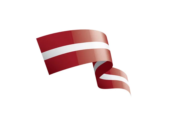 Lettonia bandiera, illustrazione vettoriale su sfondo bianco — Vettoriale Stock