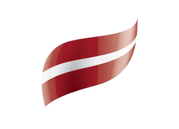 Lettonia bandiera, illustrazione vettoriale su sfondo bianco — Vettoriale Stock