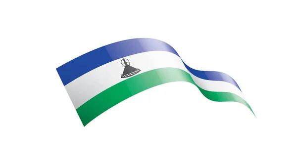 Drapeau Lesotho, illustration vectorielle sur fond blanc — Image vectorielle
