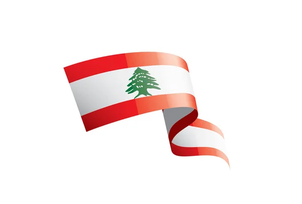 Drapeau libanais, illustration vectorielle sur fond blanc — Image vectorielle