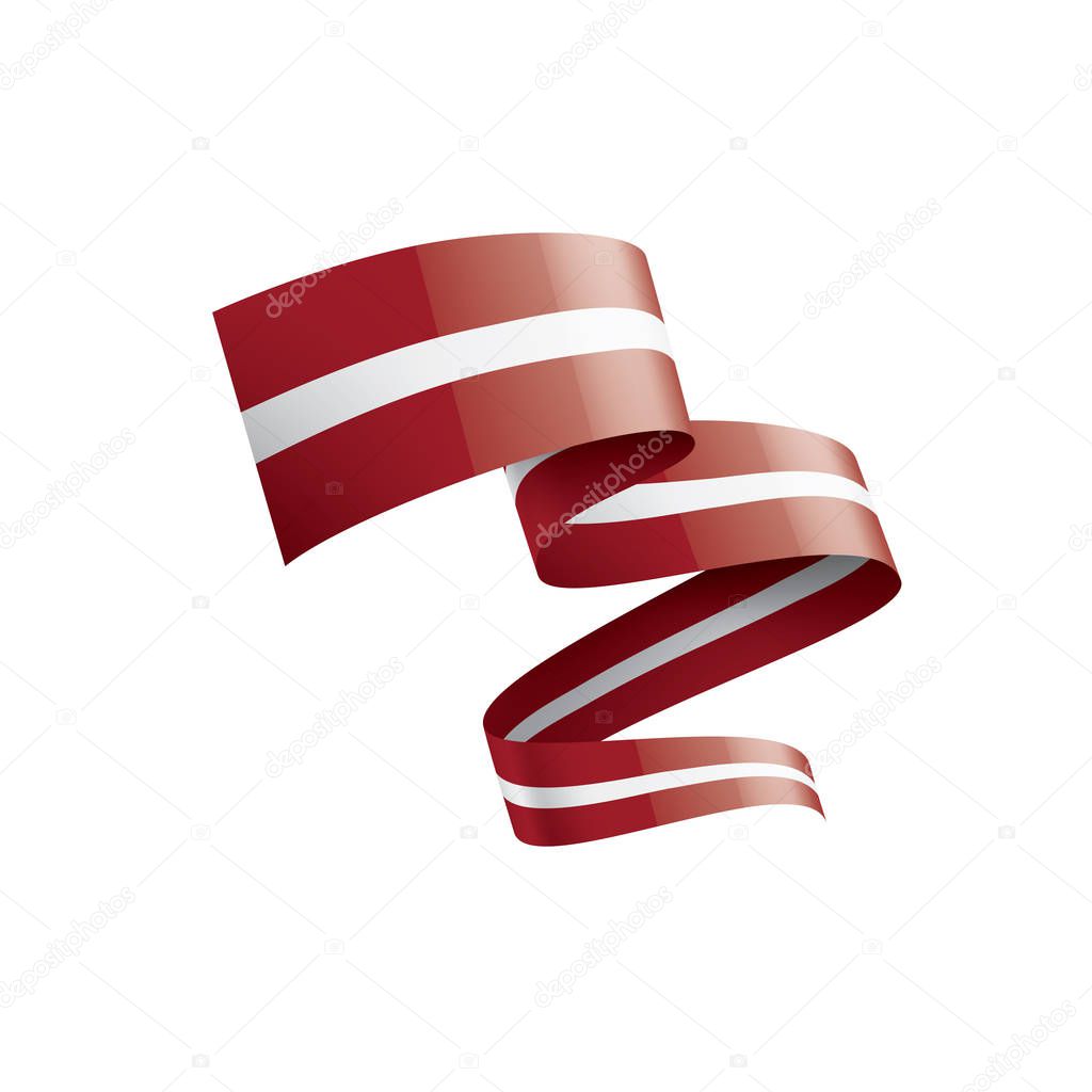 Latvia national flag, vector illustration on a white background