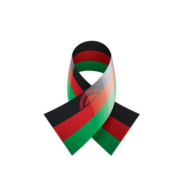 Malavi bayrak, beyaz bir arka plan üzerinde vektör çizim