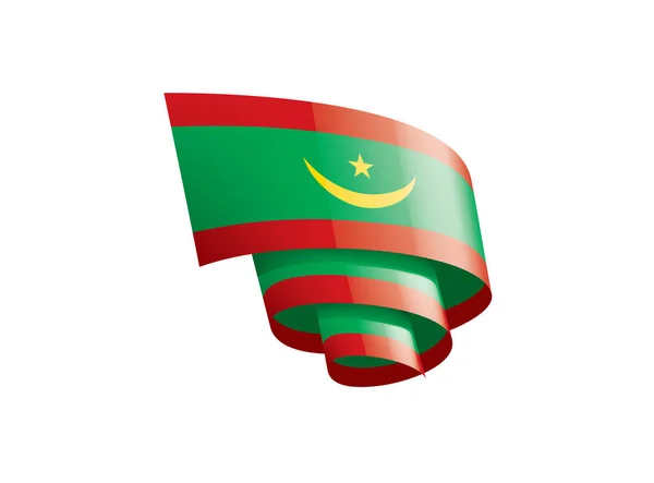 Mauretanien Flagge, Vektorabbildung auf weißem Hintergrund — Stockvektor