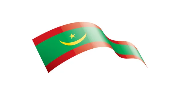 Mauretanien Flagge, Vektorabbildung auf weißem Hintergrund — Stockvektor