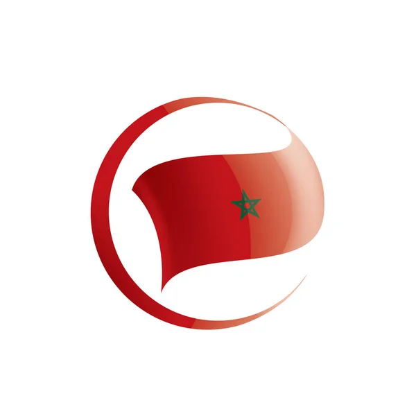 Morocco vlag, vector illustratie op een witte achtergrond — Stockvector