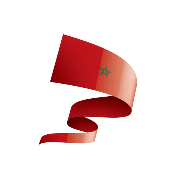 Morocco vlag, vector illustratie op een witte achtergrond — Stockvector