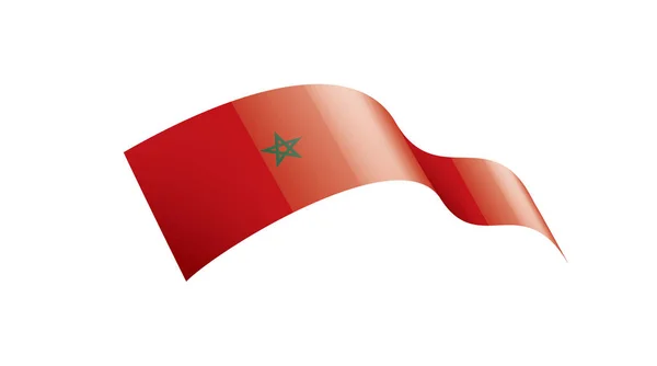 Morocco vlag, vector illustratie op een witte achtergrond — Stockvector