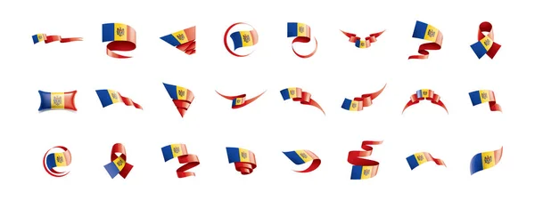 Σημαίας Μολδαβίας, εικονογράφηση διάνυσμα σε λευκό φόντο — Διανυσματικό Αρχείο