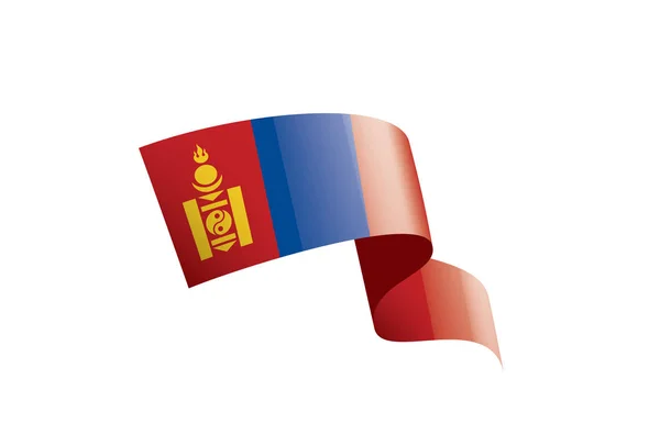 Flagge der Mongolei, Vektorabbildung auf weißem Hintergrund — Stockvektor