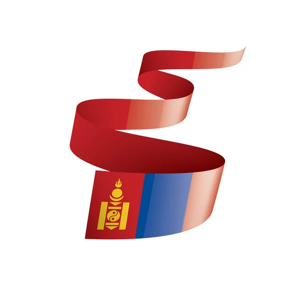 Mongolia flag, vector illustration on a white background — Stock Vector