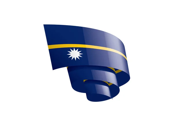 Bandeira de Nauru, ilustração vetorial sobre um fundo branco — Vetor de Stock