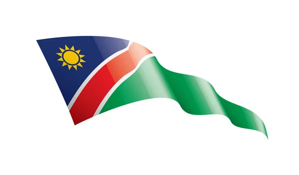 纳米比亚国旗, 矢量插图白色背景 — 图库矢量图片