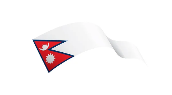 Bandera de Nepal, ilustración vectorial sobre fondo blanco — Archivo Imágenes Vectoriales