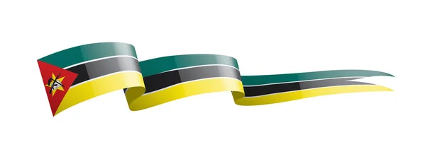 Vlag van Mozambique, vectorillustratie op een witte achtergrond — Stockvector