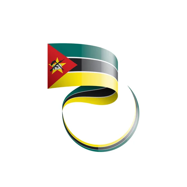 Bandiera del Mozambico, illustrazione vettoriale su sfondo bianco — Vettoriale Stock