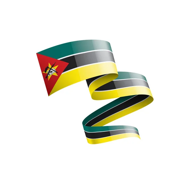 Bandeira de Moçambique, ilustração vetorial sobre um fundo branco — Vetor de Stock