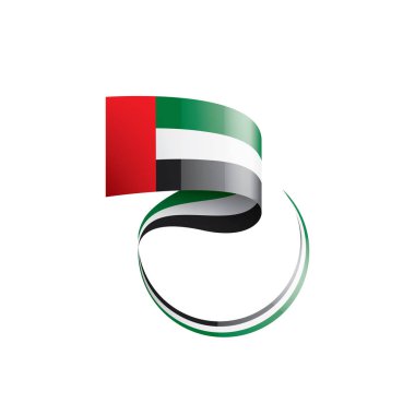 Birleşik Arap Emirlikleri bayrağı, beyaz bir arka plan üzerinde vektör çizim