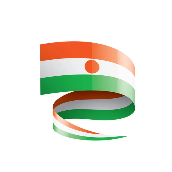 Bandeira do Níger, ilustração vetorial sobre um fundo branco —  Vetores de Stock