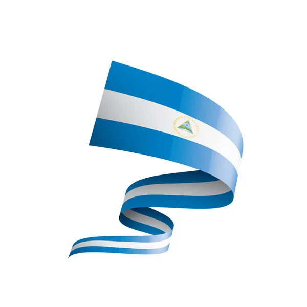 Nicaragua flag, vector illustration on a white background — Stock Vector