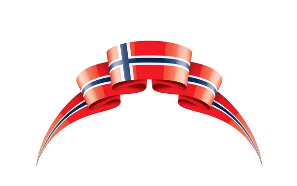 Norway flag, vector illustration on a white background — Stock Vector