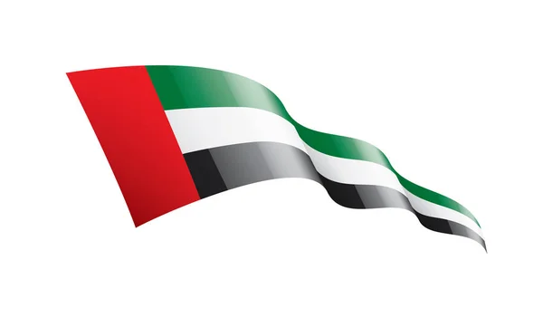 Vereinigte Arabische Emirate Flagge, Vektorabbildung auf weißem Hintergrund — Stockvektor