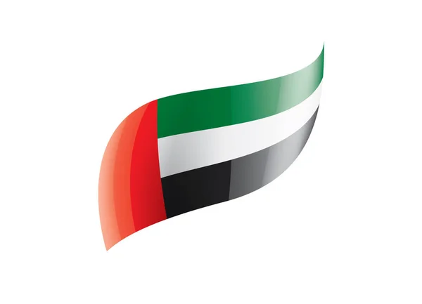 De vlag van de Verenigde Arabische Emiraten, vectorillustratie op een witte achtergrond — Stockvector