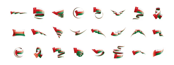 Bandera de Omán, ilustración vectorial sobre fondo blanco — Vector de stock