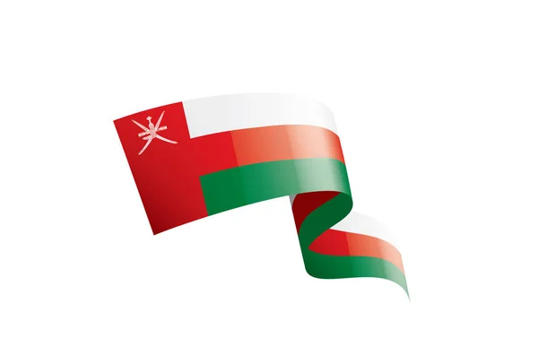 オマーンの国旗は、白の背景にベクトル画像 — ストックベクタ