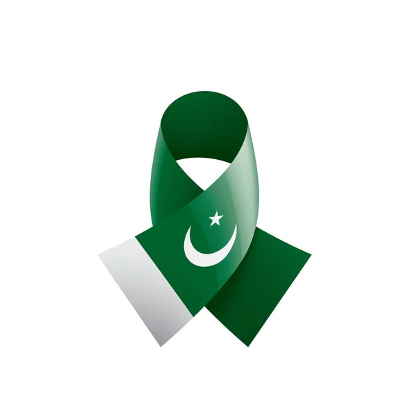 Σημαία pakistan, διανυσματική απεικόνιση σε λευκό φόντο — Διανυσματικό Αρχείο