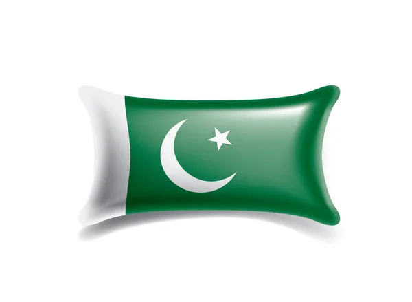 Bandera de Pakistán, ilustración vectorial sobre fondo blanco — Archivo Imágenes Vectoriales