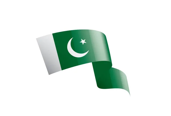 Pakistan vlag, vector illustratie op een witte achtergrond — Stockvector