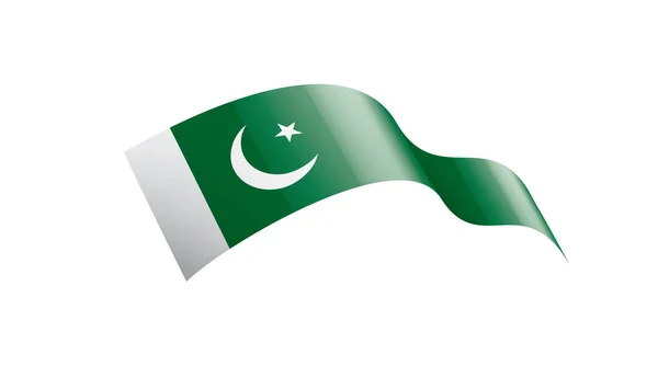 Pakistan flag, vector illustration on a white background — Stock Vector