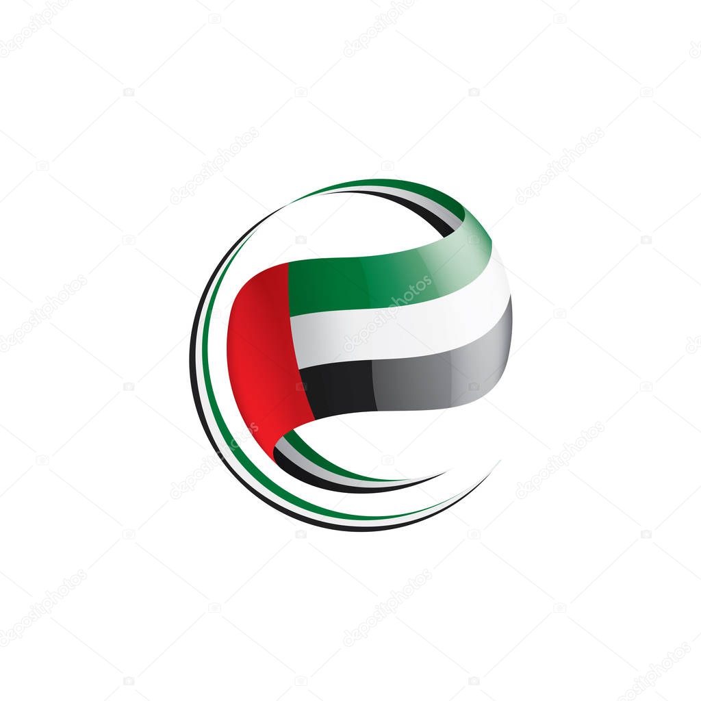 United Arab Emirates flag, vector illustration on a white background