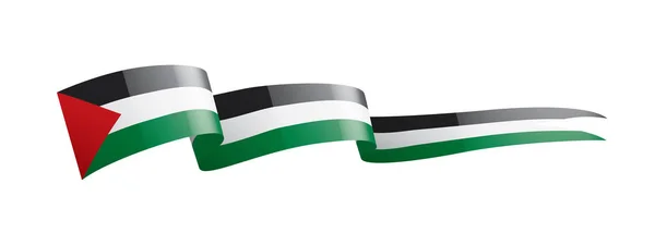 Bendera Palestina, ilustrasi vektor pada latar belakang putih - Stok Vektor