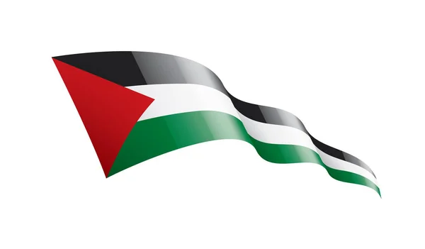 パレスチナの旗白い背景のベクトルイラスト — ストックベクタ