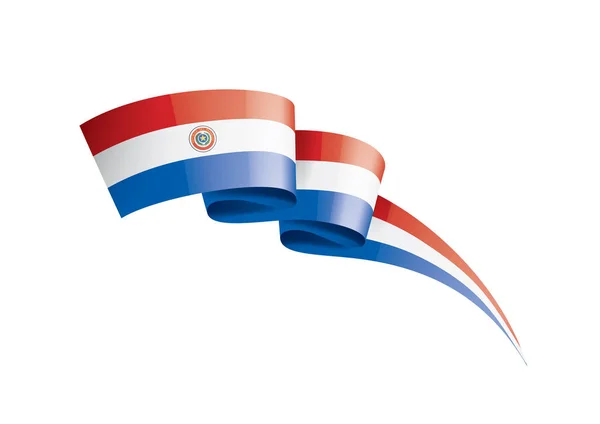 Flaga Paragwaju, wektor ilustracja na białym tle — Wektor stockowy