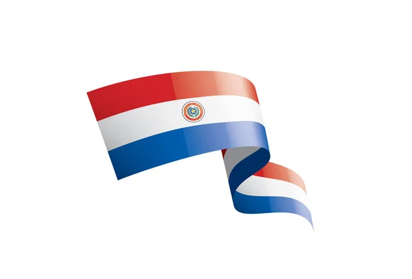 Bandera de Paraguay, ilustración vectorial sobre fondo blanco — Archivo Imágenes Vectoriales