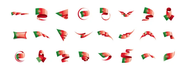 Bandeira de Portugal, ilustração vetorial sobre fundo branco — Vetor de Stock