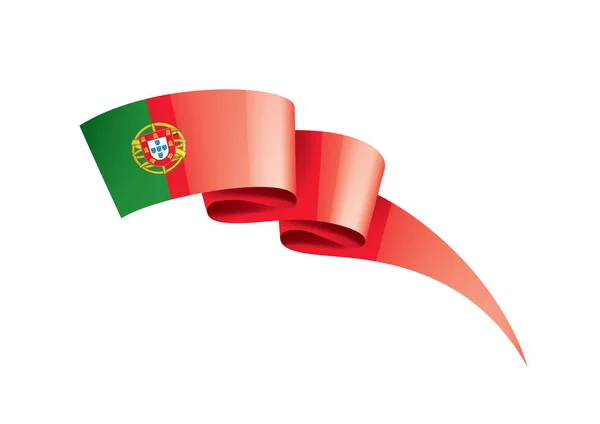 Bandera de Portugal, ilustración vectorial sobre fondo blanco — Archivo Imágenes Vectoriales