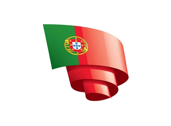 Drapelul Portugaliei, ilustrație vectorială pe fundal alb — Vector de stoc