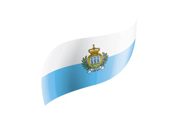 サンマリノの国旗は、白の背景にベクトル画像 — ストックベクタ