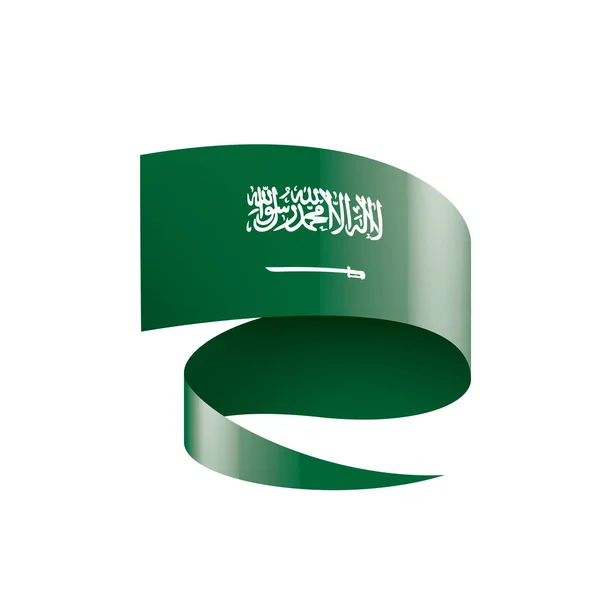 Saudi-arabische Flagge, Vektorabbildung auf weißem Hintergrund — Stockvektor