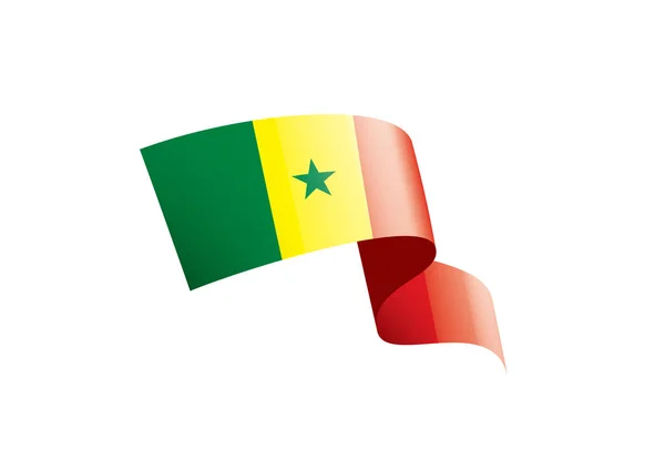 Senegal flagga, vektor illustration på en vit bakgrund — Stock vektor