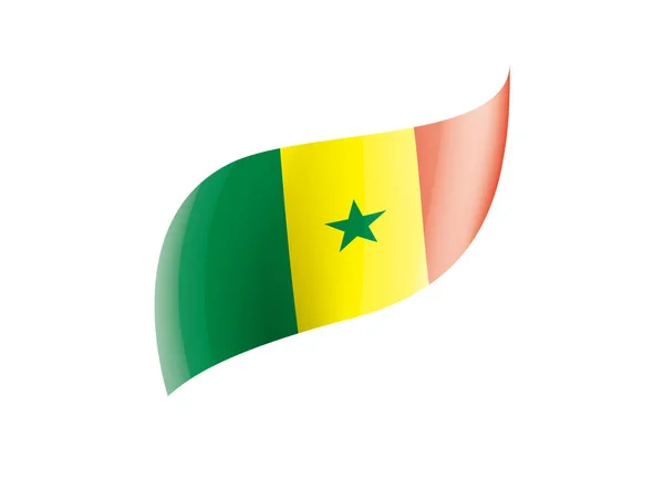 Senegalin lippu, vektorikuva valkoisella pohjalla — vektorikuva