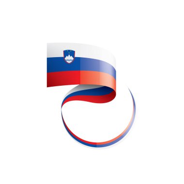 Slovenya bayrağı, beyaz bir arka plan üzerinde vektör çizim