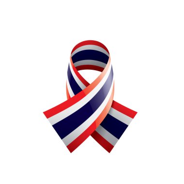 Tayland bayrağı, beyaz bir arka plan üzerinde vektör çizim